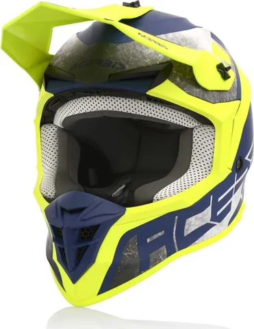 Casco Acerbis Linear amarillo, azul y negro M