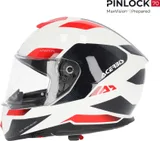 Acerbis Casco Krapon 2206 blanco y rojo XL, foto 5