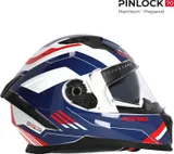 Acerbis Casco X-Way graphic blanco azul rojo M, foto 4
