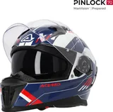 Acerbis Casco X-Way graphic blanco azul rojo L, foto 2