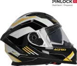 Acerbis Casco X-Way graphic negro amarillo S, foto 4