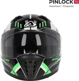 Acerbis Casco X-Way graphic negro verde S, foto 3