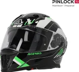 Acerbis Casco X-Way graphic negro verde XL, foto 1