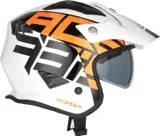 Acerbis Casco Acerbis Jet Aria Graphic Blanco Naranja S, foto 2