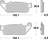 Brembo Pastillas de freno Brembo 07098 genuinas, orgánico, traseras, foto 3