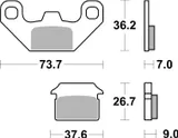 Brembo Pastillas de freno Brembo 07099 genuinas, orgánico, traseras, foto 3