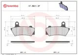 Brembo Pastillas traseras Brembo BMW R18 07BB41SP, foto 2