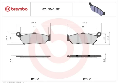 Pastillas de freno Brembo