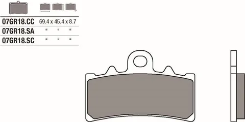 Pastillas freno Brembo Racing SC genuino