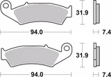 Brembo Pastillas de freno Brembo 07HO25TT orgánicas, foto 2