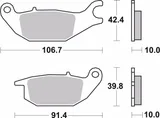 Brembo Pastillas de freno Brembo 07HO4905 genuinas, orgánico, traseras, foto 2