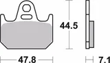 Brembo Pastillas de freno Brembo 07YA29CC orgánicas, traseras para Yamaha TZ 250, foto 2