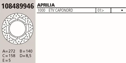 Disco Brembo Genuine Aprilia 1000 Caponord