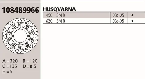 Disco Brembo Genuine Husqvarna SMR