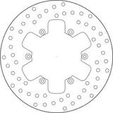 Brembo Disco de freno Brembo 68B407C1 Serie Oro Trasero, 267 mm para Yamaha TDR, foto 3