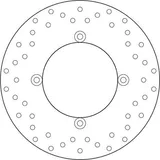 Brembo Disco de freno Brembo 68B407N9 fijo Serie Oro, trasero, 245 mm para Yamaha X-Max 125 ABS, foto 3