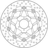Brembo Disco de freno Brembo 78B40826 fijo Serie Oro, delantero, 296 mm para Honda CB 600 F Hornet, foto 3