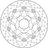 Brembo Disco de freno Brembo 78B40827 fijo Serie Oro, delantero, 296 mm para Honda CB 400 Four, foto 3