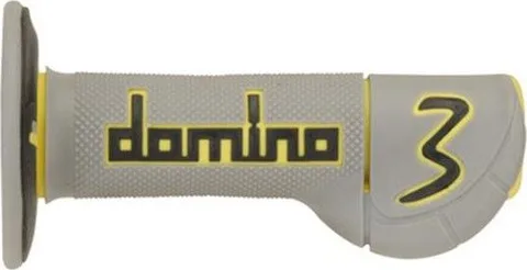 Puños Domino EXP3 off road gris amarillo negro
