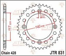 Corona JT Sprockets acero