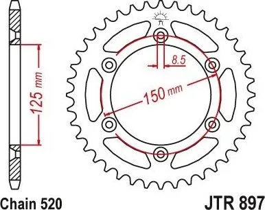 Corona JT Sprockets acero
