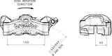 Brembo Pinza de freno Brembo Stylema 920D02093 delantera derecha negro y rojo 100mm, foto 3