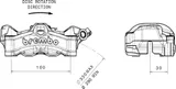 Brembo Pinza de freno delantera Brembo Stylema 920D02095 derecha, aluminio y rojo, foto 3