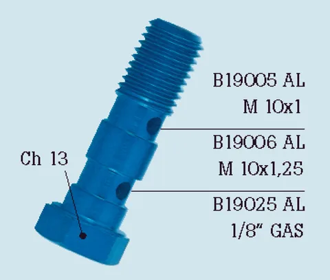 Tornillo doble 10X1 aluminio azul