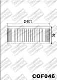 Champion Filtro de aceite Champion COF046 de 101 mm de diámetro exterior, foto 2
