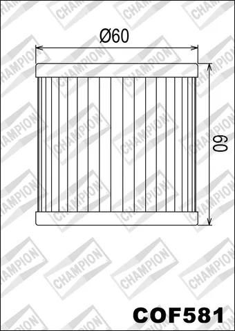Filtro de aceite Champion COF581