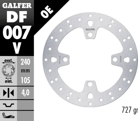 Disco de freno Galfer fijo 240x5mm