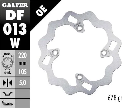 Disco Galfer Wave fijo 220x5mm
