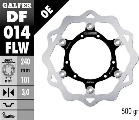Disco Galfer Wave flotante (C. acero) 240x3mm