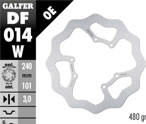 Disco Galfer Wave fijo 240x3mm