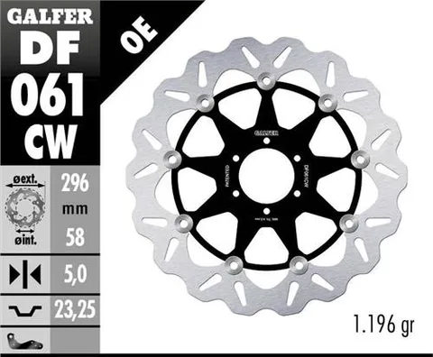 Disco Galfer Wave flotante completo (C. alu.)