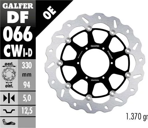 Disco Galfer Wave flotante completo derecho (C.