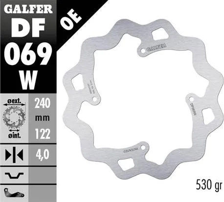 Disco Galfer Wave fijo 240x4mm