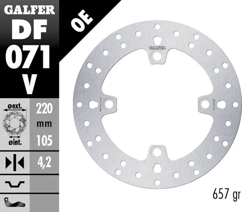 Disco de freno Galfer fijo 220x4.2mm
