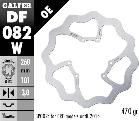 Disco Galfer Wave fijo 260x3mm