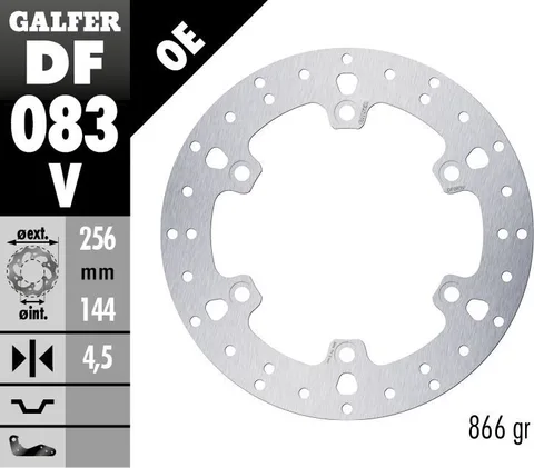 Disco de freno Galfer fijo 256x4.5mm