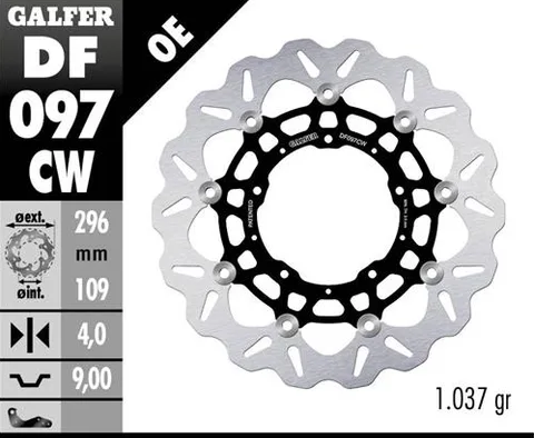 Disco Galfer Wave flotante completo (C. alu.)