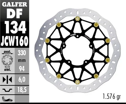 Disco Galfer Wave flotante completo
