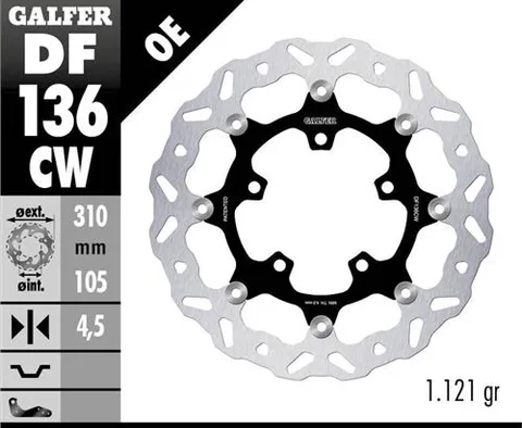 Disco Galfer Wave flotante completo (C. alu.)