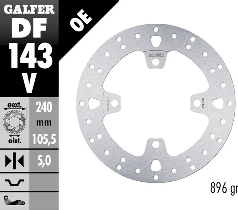 Disco de freno Galfer fijo 240X5MM