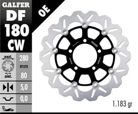 Disco Galfer Wave flotante completo (C. alu.)