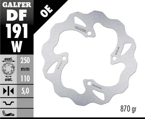 Disco Galfer Wave fijo 250x5mm