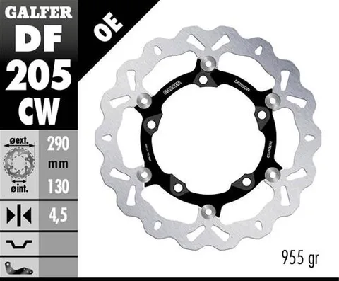 Disco Galfer Wave flotante completo (C. alu.)