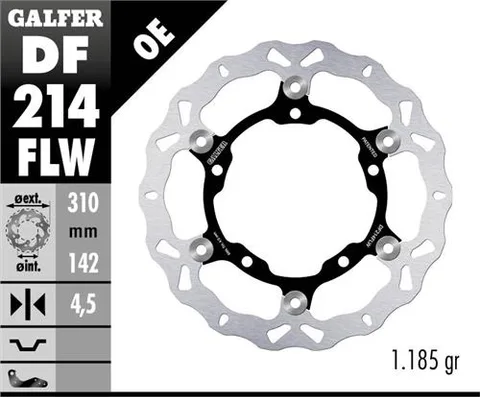 Disco Galfer Wave flotante (C. acero) 310x.5mm