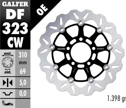 Disco Galfer Wave flotante completo (C. alu.)