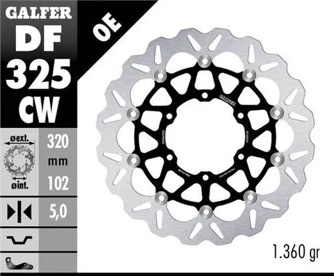 Disco Galfer Wave flotante completo (C. alu.)
